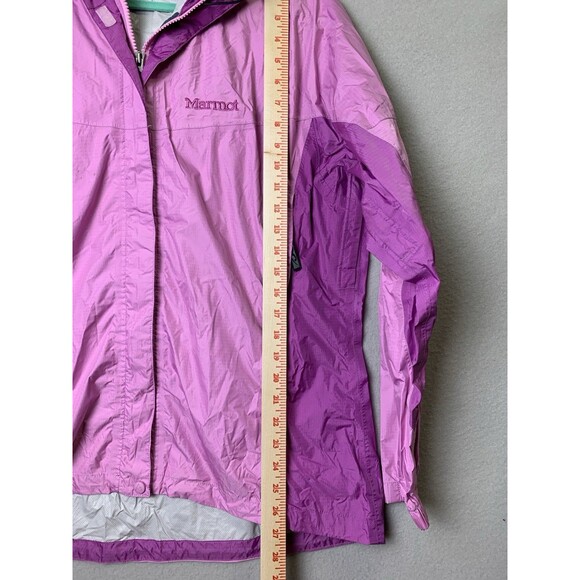 MARMOT Jacket Women’s Size XL Pink Hooded Rain Waterproof Packable Windbreaker - Picture 9 of 9
